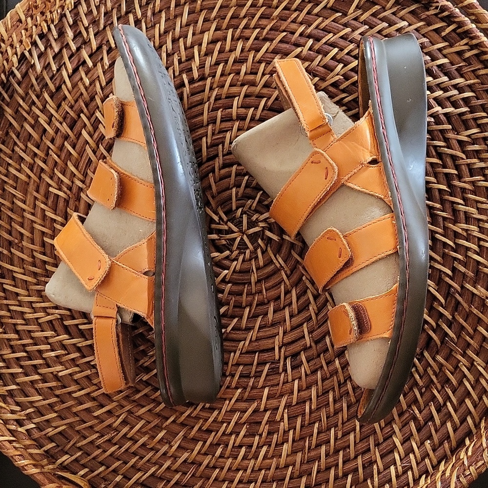 Naot Strappy Leather Wedge Sandals